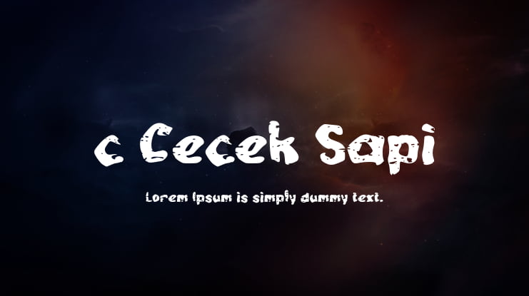 c Cecek Sapi Font