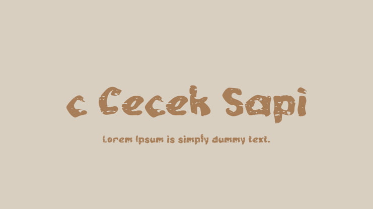 c Cecek Sapi Font