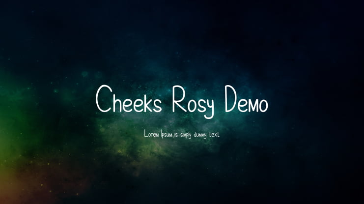 Cheeks Rosy Demo Font