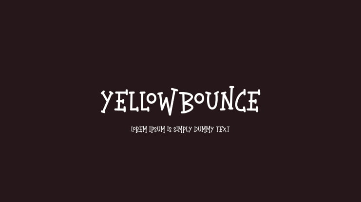 YELLOWBOUNCE Font