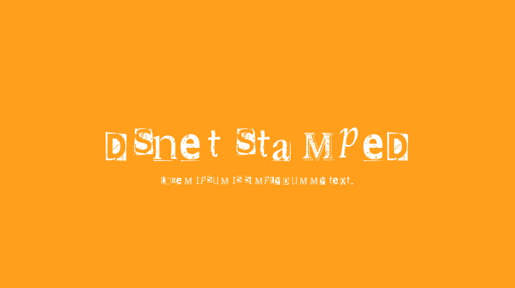 DSnet Stamped Font