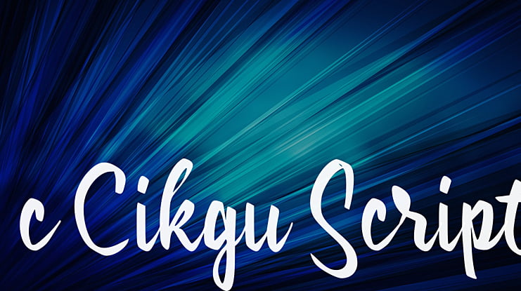 c Cikgu Script Font