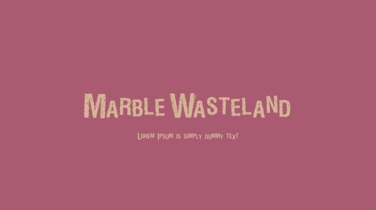 MarbleWasteland Font