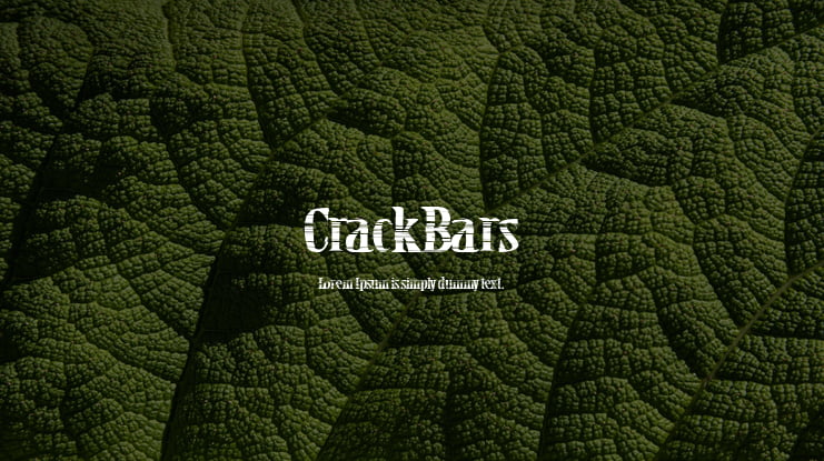 CrackBars Font