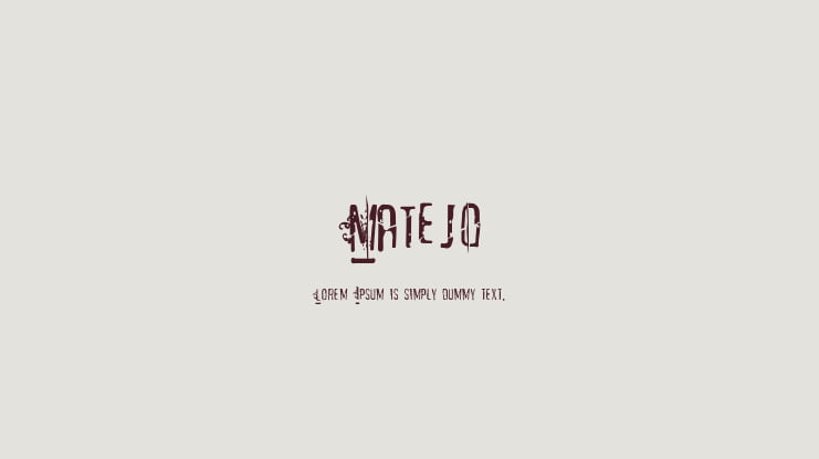 Matejo Font