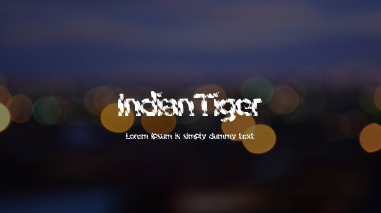 IndianTiger Font