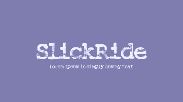 SlickRide Font