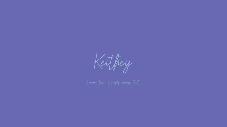 Keithey Font