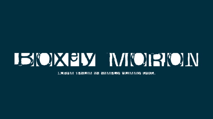 boxey moron Font