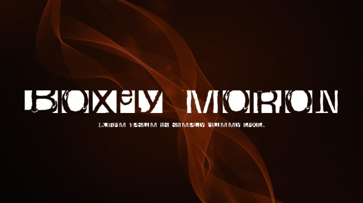 boxey moron Font