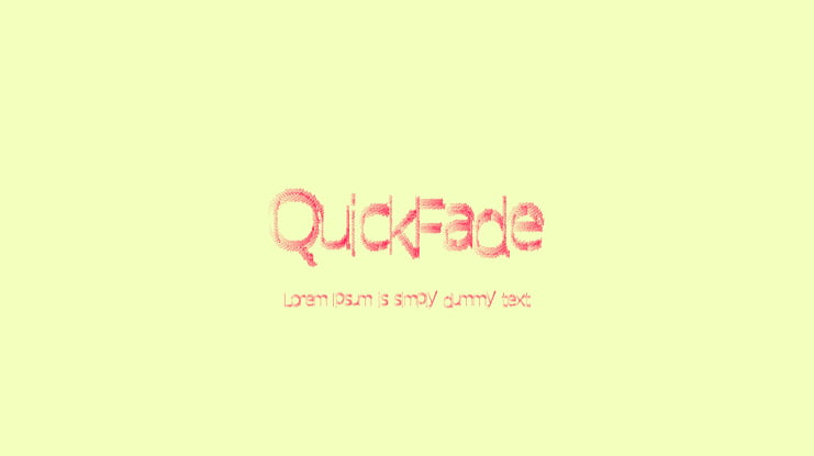 QuickFade Font