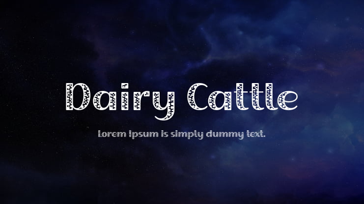 Dairy Cattle Font Family