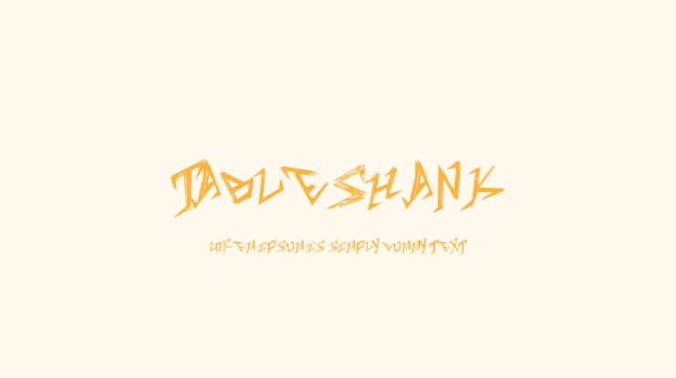 TableShank Font