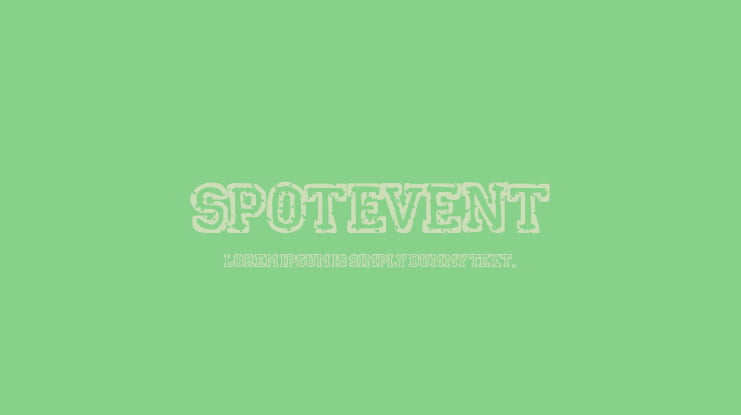 SpotEvent Font