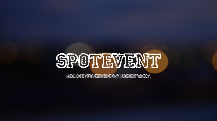 SpotEvent Font