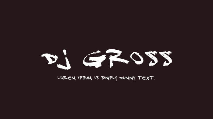 DJ Gross Font