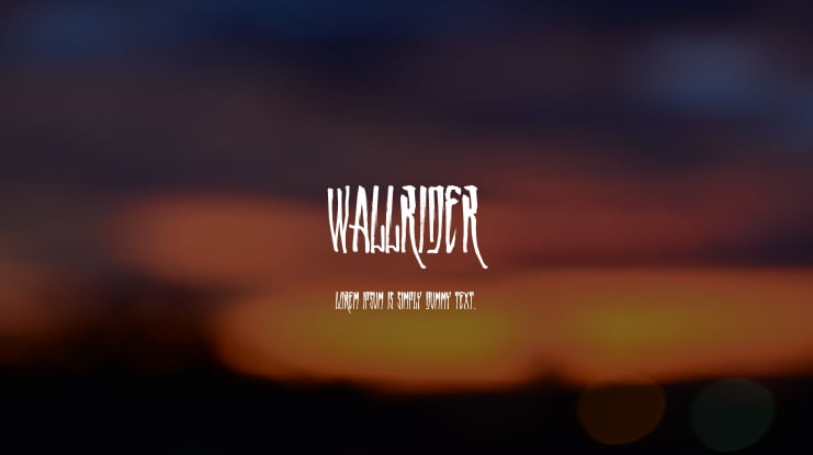 WALLRIDER Font