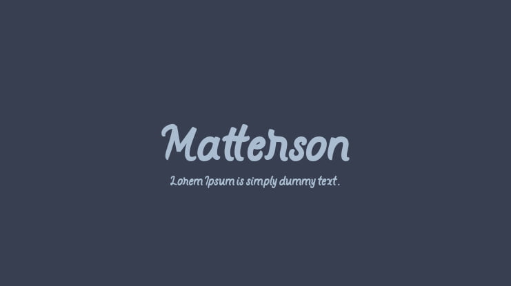 Matterson Font