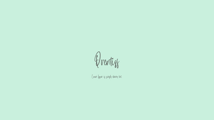 Prentiss Font