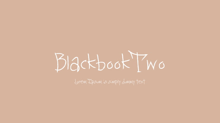 BlackbookTwo Font