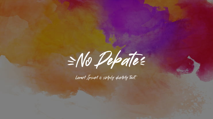 No Debate Font