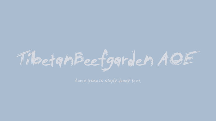 TibetanBeefgarden AOE Font