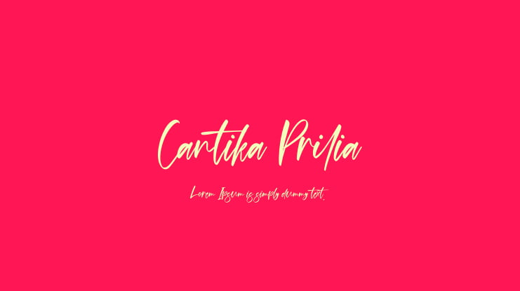 Cantika Prilia Font