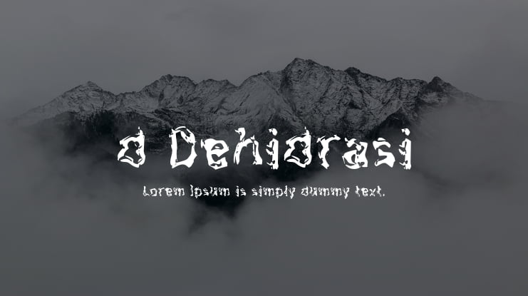 d Dehidrasi Font