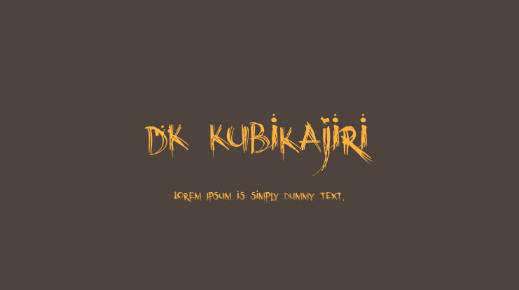 DK Kubikajiri Font