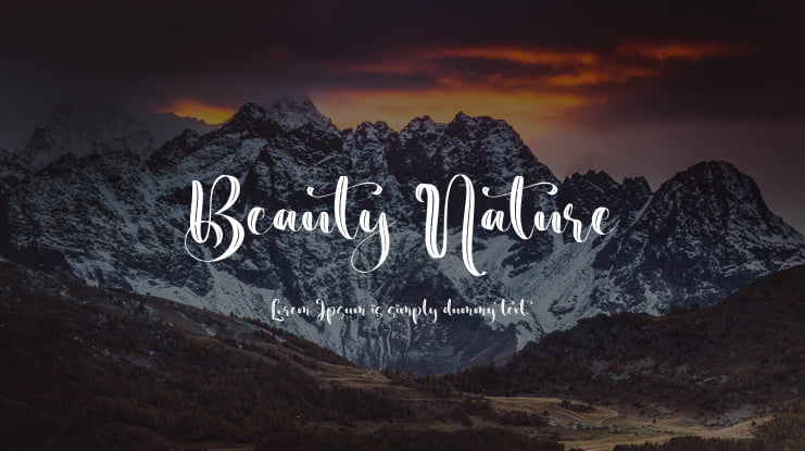Beauty Nature Font : Free Webfont
