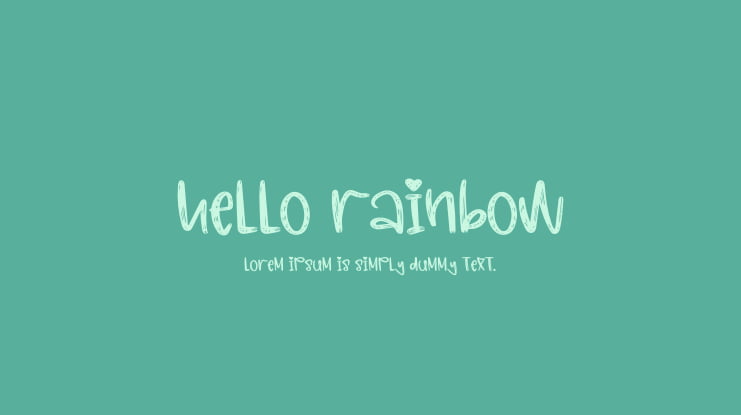 Hello Rainbow Font