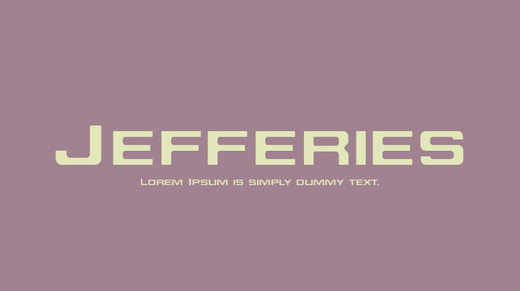 Jefferies Font