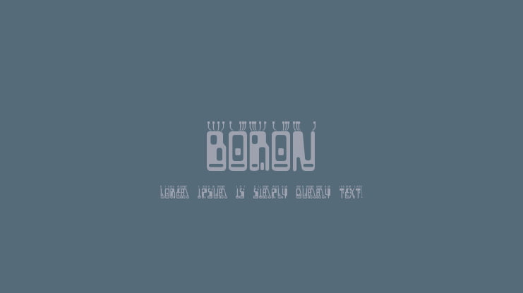 Boron Font