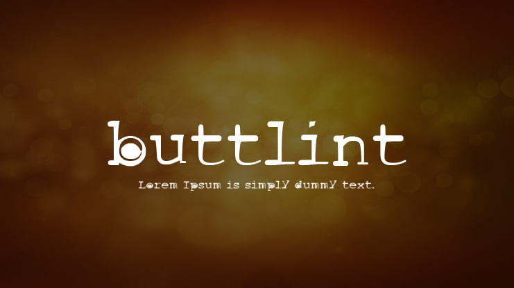 buttlint Font