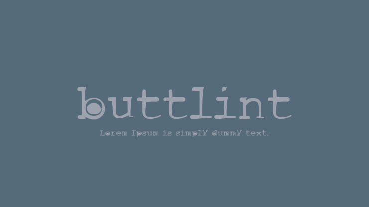 buttlint Font