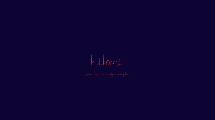 hitomi Font