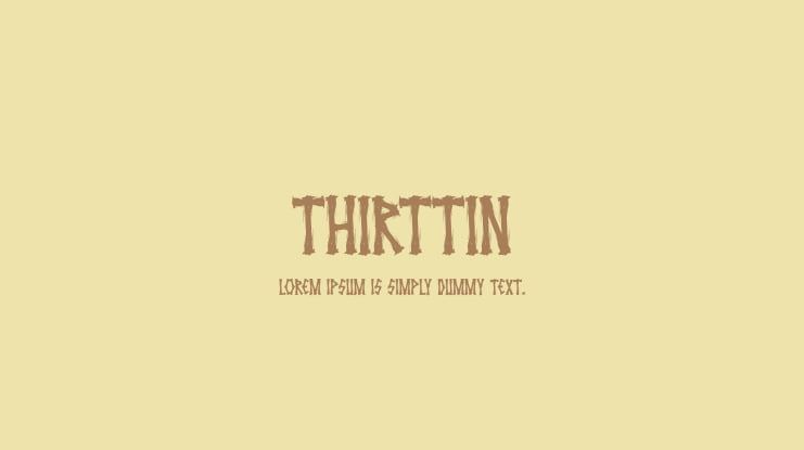 THIRTTIN Font