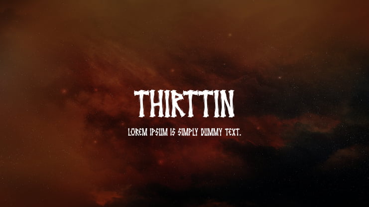 THIRTTIN Font