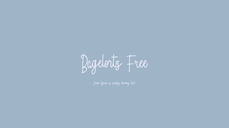 Bagelorts Free Font