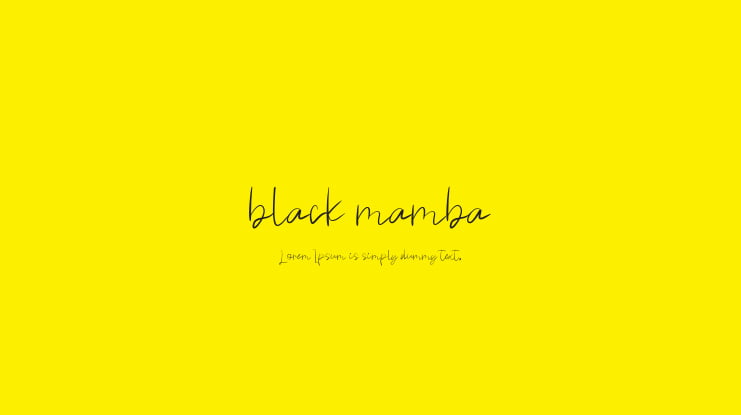 black mamba Font