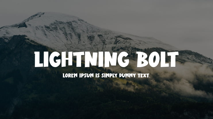 Lightning Bolt Font