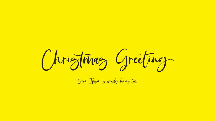 Christmas Greeting Font