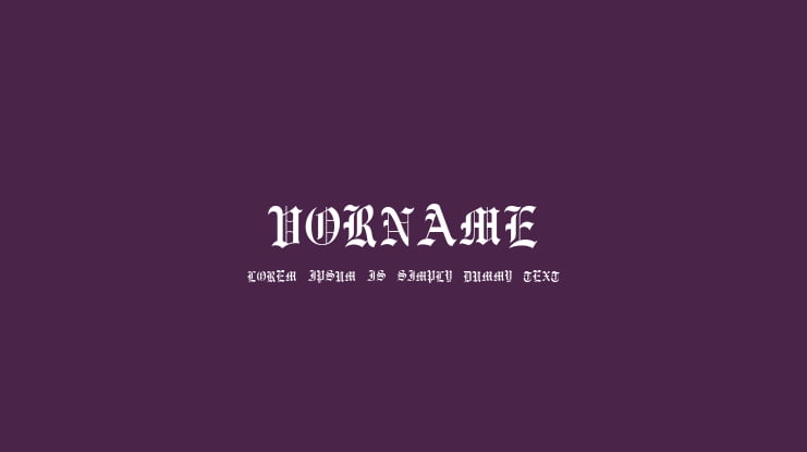 Vorname Font