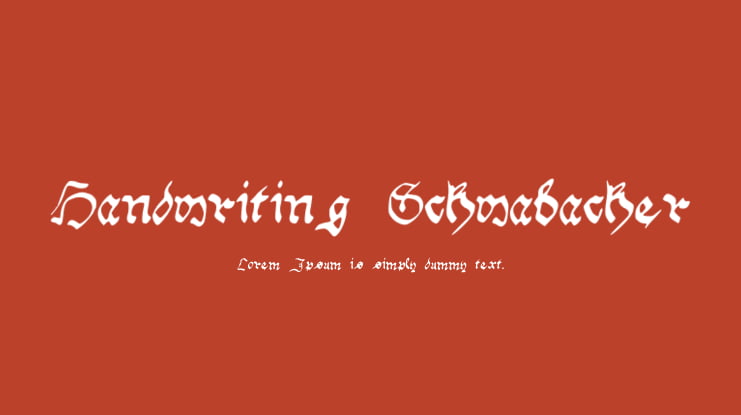 Handwriting_Schwabacher Font