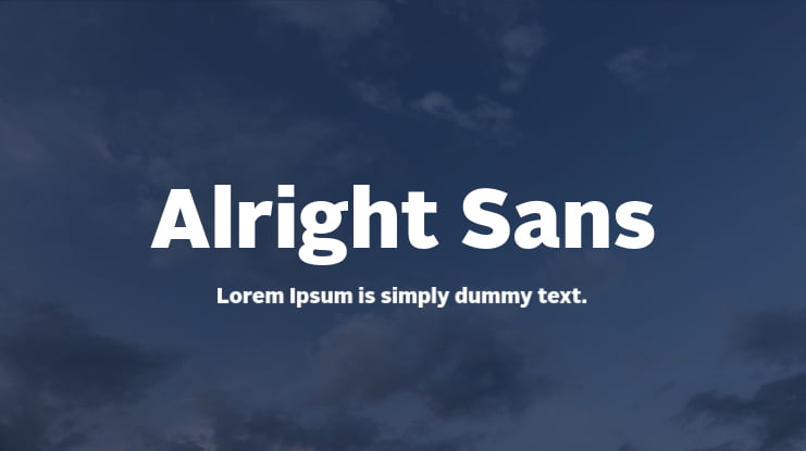 Alright Sans Font Family : Download Free for Desktop &