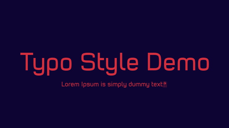 Typo Style Demo Font Family : Download Free for Desktop & Webfont