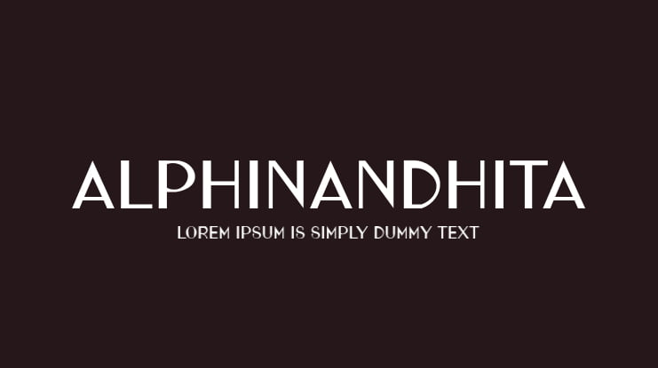 ALPHINANDHITA Font