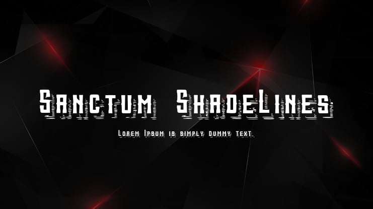 Sanctum_ShadeLines Font