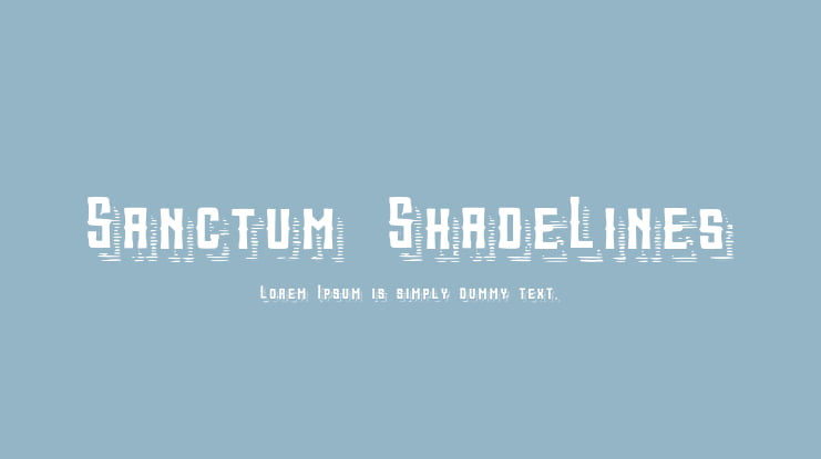 Sanctum_ShadeLines Font