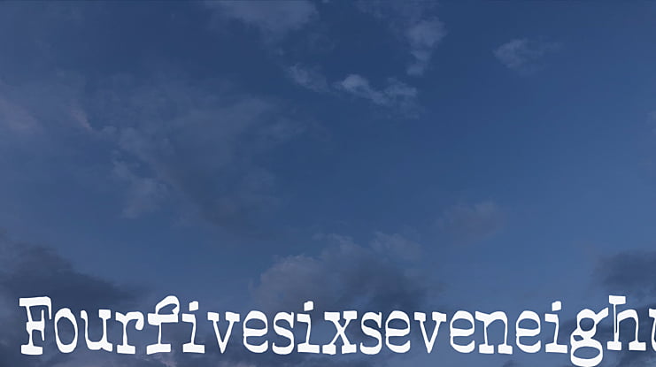 Fourfivesixseveneight Font